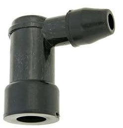 Connecteur de bougie d'allumage 90 ° - Noir - Court