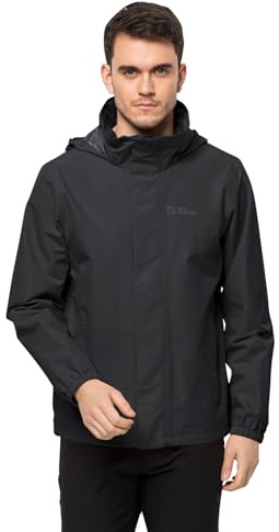 Jack Wolfskin Men's Standard Stormy Point 2L JKT M, Black, L