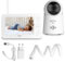 HÜH! Baby Monitor Video e Audio - Sorveglianza Interna per Neonati, Culla, Lettino, Altalena - Con Radioline e Monitor Wireless