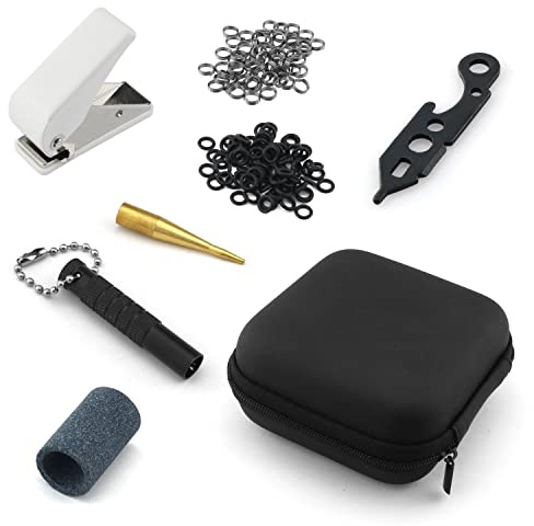 DGHAOP Dart Tool Kit - 50x Rubber Rings 50x Metal Washers with Dart Wrench Tool, Flight Hole Punch Tool, Shaft and Dart Point Remover Tool, Dart Sharpener
