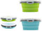DQZSY Lot de 2 Boîtes de Conservation Rondes Pliables en Silicone - Boîtes à Déjeuner et à Pain - Ensembles de Rangement