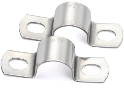 MgcTolBox U-Collier de Serrage Tuyau Robustes Ø20 mm, Collier de Fixation Inox - Tuyau Pour Fixation/Attache Tube - 10 Pcs