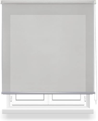 PLUS HOME Estor Enrollable Translúcido - Blanco, Color Topo, Fucsia, Gris, Gris Oscuro, Malva, Pistacho (45X90Cm, 45X180Cm, 60X180Cm, 90X180Cm, 120X180Cm, 150X180Cm)