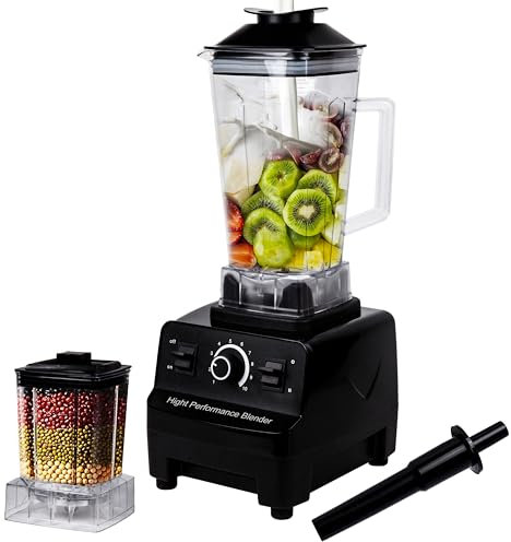 Blender Smoothie Maker, Powerful 3200W Blender with 48,000 RPM 10 Speed Settings, 2L Food Processor - Multifunctional Grinder Juicer for Home and Commercial Use