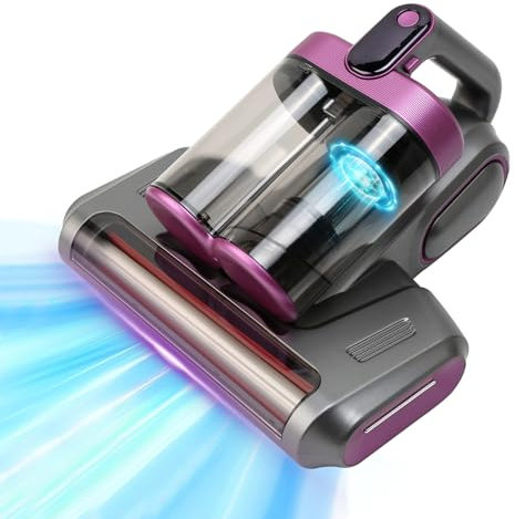 Ruiqas Aspiradora Inalámbrica para Colchón, 13 KPa Aspiradora Dispositivo de Eliminación de Acaros con UV-C y ultrasonido para el Polvo de Mascotas