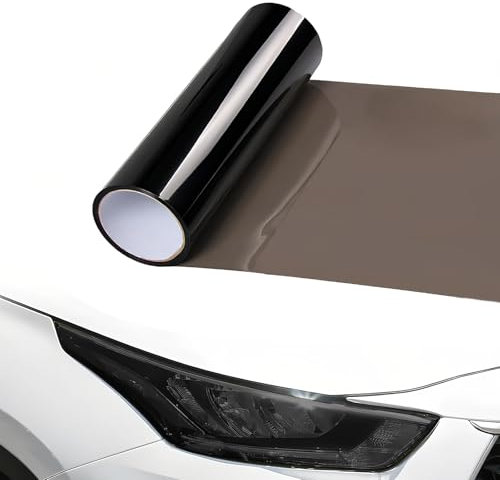 Scheibentönungsfolie Auto 120 * 30cm Scheinwerfer Folie Wasserdicht Auto Scheinwerfer Folie Tönungsfolie Nebelscheinwerfer Tint Film für Car Rear Lights Fog Lights Headlight Film (Schwarz)