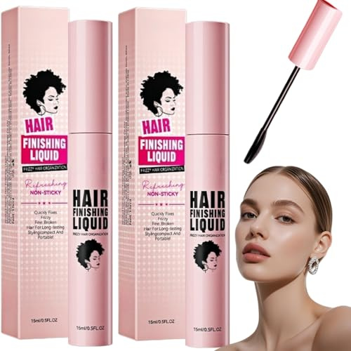 2Pcs Slick Back Hair Stick for Flyaways,15ml Fly Away Hair Stick,Hair Finishing Stick Not-Greasy & Moisturizing Hair Gel,Hair Mascara for Frizzy Hair,Shaping Gel Moisturizing Not-greasy Flash Stick