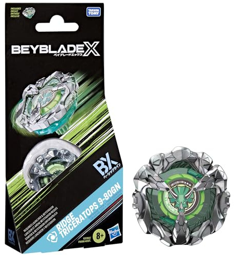 Hasbro Beyblade X, Set Booster Pack, Triceratops 9-80GN con bey di Difesa di Takara Tomy, trottole da Combattimento, Giocattoli dagli 8 Anni in su