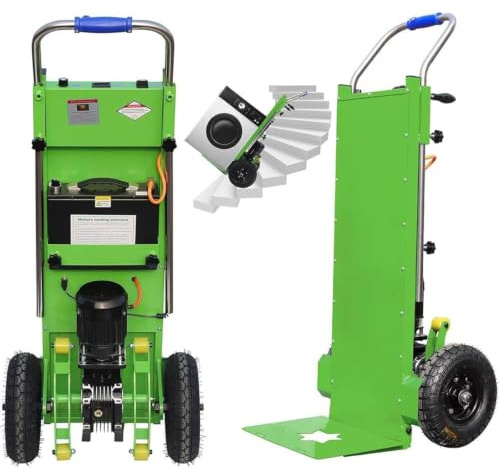 Carretilla De Mano EléCtrica Multifuncional Carretilla para Subir Escaleras con Carga De 400 Kg Que Ahorra Mano De Obra con Mango TelescóPico Motor Sin Escobillas De 1200 W,03