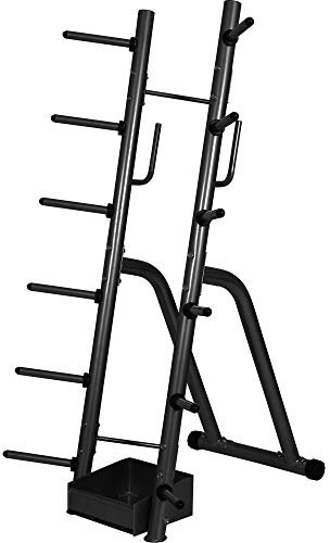 GORILLA SPORTS® Hantelständer - 70 x 80 x 170 cm, bis 300kg Belastbar, aus Stahl, Schwarz - Hantelablage, Hantelscheibenständer, Langhantelständer, Gewichteständer, Hantelscheiben-Ständer, Hantelbaum