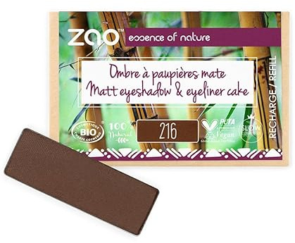 ZAO essence of nature - Recharge Ombre à paupières rectangle Mate 216 Brun - 1,3 gr