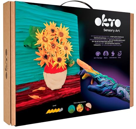 OKTO Oktoclay Sunflowers Foam Paint Set, 10008, Multi-Colour, One Size