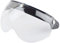 Keenso Universal 3 Snap Retro Helm Visier Winddicht Sonnenschutz Halbgesicht Motorrad Helme Visier (Transparent)