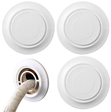 Copri foro per tubo flessibile AC, 3 pezzi Coperchi divisori per condizionatore d'aria, Piastra di copertura per condotti AC durevole, Coperture per blocco fori a parete divisi, Tappo fori