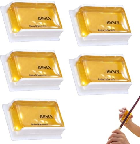 5PCS Violin Rosin for Bow, Rosin Violin Bow String Use, Rosins with Case | Universal String Instrument Accessory for Professional and Beginner Musicians