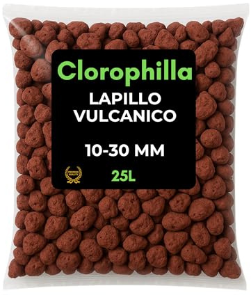 Lapillo Vulcanico 10–30 mm per Piante – Substrato Naturale Drenante e Aerante per Piante Grasse, Bonsai, Orto e Giardinaggio – Inerti Vulcanici di Alta Qualità 2l-6l-10l (25L)