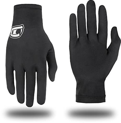BORLENI Guantes Interiores Antisudor Delgados Secan Rápido Elasticidad Ultraligero Facilidad de Poner y Quitar en 1 Segundo, para Ciclismo Correr Acampar Senderismo Esquiar, Talla única Negro