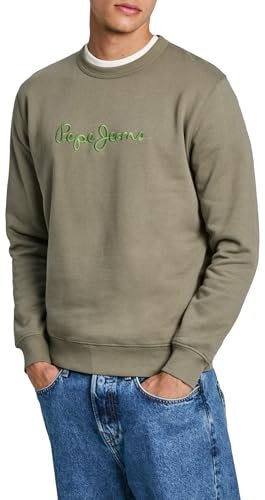Pepe Jeans New Joe Crew Maillot de survêtement, Vert (Vert Safari), XXL Homme