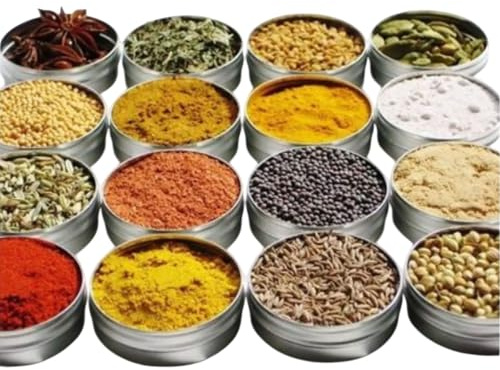 12 Indian Spices Ground Seeds Seasonings Mix Curry Masala Powder NO TINS 50gm Kit