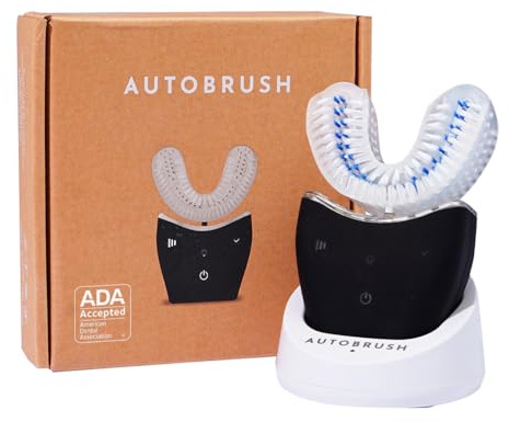 autobrush Sonic Pro Cepillo de dientes eléctrico – Solo cepillo en forma de U aceptado por ADA, clínicamente probado hasta 5.1 veces mejor limpieza, boca completa 360 grados, recargable, impermeable