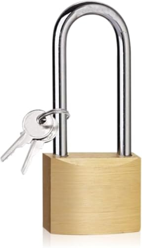 40mm Long Shackle Padlock with Keys High-Security Lock for Outdoor Use Ideal for Shed, Gym, War, Garden Gate, and Fence Storage Unit, Toolbox, Trailer 1PC