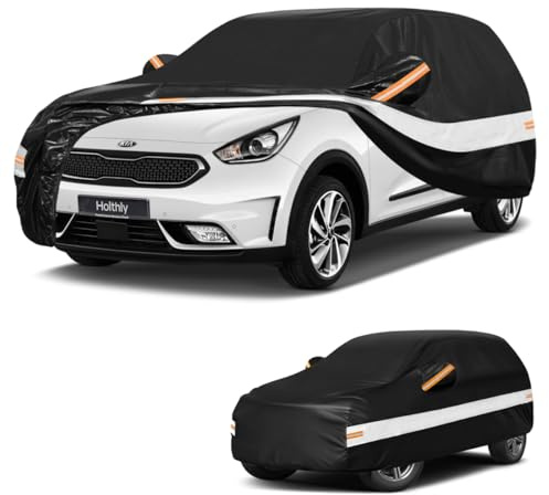 Holthly Funda Coche Exterior SUV para Kia Sportage(1994-2026),Funda Coche 10 Capas de Protección,Cubre Coche 100% Impermeable,Antipolvo,Cortaviento,Impermeable a la Lluvia,Protección UV.