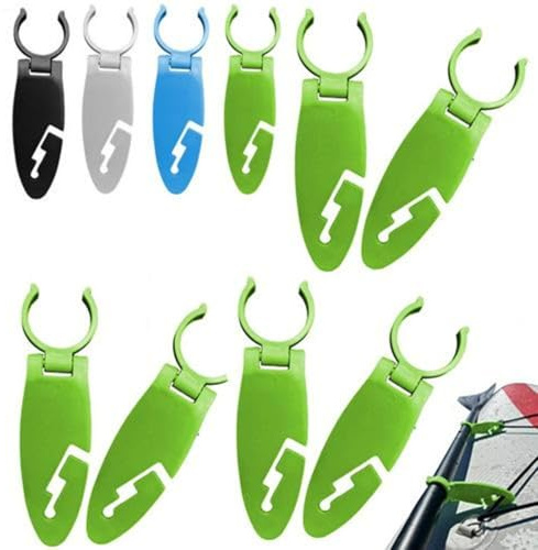 6 clips de aletas de paddleboard, soporte de sujeción ajustable para tabla de remo, extensible, para aletas de paddleboard, accesorios para deportes acuáticos, clips de fijación fáciles de montar para