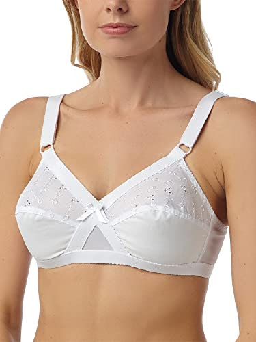 Marlon Women's Grace Everyday Bra, White, 38D