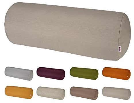 beties „Wunschton“ XL Nackenrollenbezug ca. 25x70 cm Nackenrolle in großer Sortiments- und Größenauswahl – EIN idealer Uni Begleiter (Taupe)