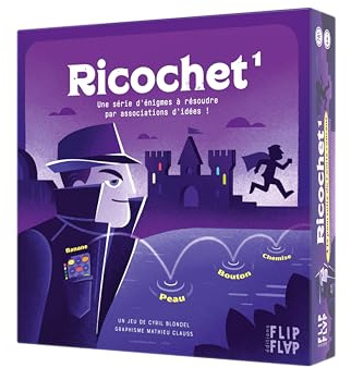 Flip Flap Ricochet - Gioco di società indagine e deduzione - Solitario o cooperativo, 30 indovinelli, gioco di parole, indovinelli