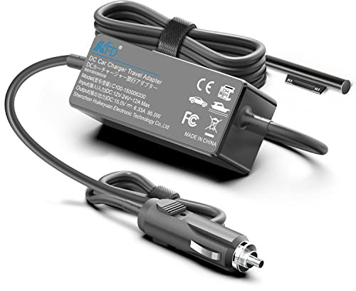 KFD 102W DC 12V-24V KFZ Ladegeräte für Microsoft Surface Pro 9 Pro 8 Pro X Pro 7 Pro 6 Surface Book 3 2 1 Laptop 5 4 3 2 1 Surface Go 3 2 15VDC 6.33A 1798 1932 15V 6.33A Netzteil Auto DC Ladekabel