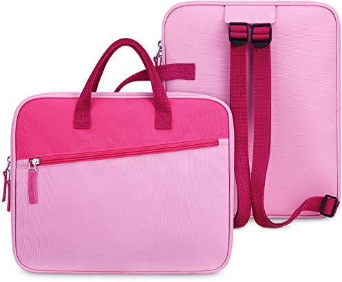 SITHON Sac pour livres Tiptoi et stylo, avec bandoulière réglable, peut contenir 10 à 12 livres, sac à dos pour kit de démarrage TipToi, livre, puzzle et accessoires, rose