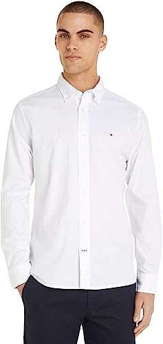 Tommy Hilfiger CORE 1985 FLEX OXFORD RF SHIRT Freizeithemden Herren, Weiß (White), S