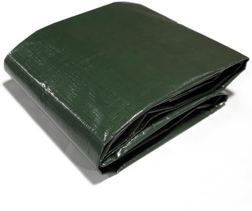 HanjetHJ Bâche de protection en tissu imperméable multi-usages, vert, 140 g, pour auvent, bâche de protection pour extérieur, camping, 4 x 5 m