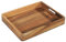 Zassenhaus Plateau de service en bois d'acacia - Plateau avec poignées - Plateau à petit-déjeuner - Plateau en bois décoratif - Plateau pour vaisselle - Bois dur issu de sources durables - 44 x 36 x 6