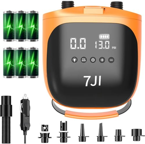 OBEST SUP Paddle Board Pump Rechargeable, 4000mAh 20PSI High Pressure SUP Electric Pump,Paddle Board Pump for Stand Up Paddle Boards, Kayak, Tent