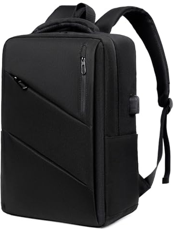 TOPCHANCES Ryanair Handgepäck 40x30x20 Handgepäck Rucksack 45x30x16 Flugzeug 17L Leicht mit 15.6 Zoll Laptopfach Reiserucksack Travel Backpack Tasche Laptop Rucksack für Herren Damen,Schwarz