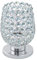 EGLO Tischlampe Bonares 1, 1 flammige Tischleuchte, Elegant, Nachttischlampe aus Stahl und Kristall, Wohnzimmerlampe in Chrom, Klar, Lampe mit Schalter, E27 Fassung