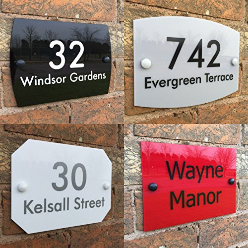 SEGNALE DI CASA PLAQUE Numero Civico Personalizzato Nome della Strada il Vostro Indirizzo Hotel Porta Moderna Acrilico Lunga Durata Misura