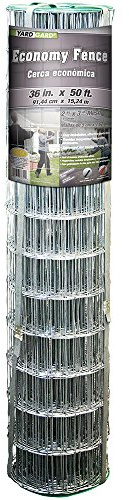 YARDGARD – 2 in. x 3 in. Mesh Welded Wire Fence – 36 in. x 50 ft. 16‑Gauge Vinyl Coated Galvanized Steel – for Animal Enclosures | Garden Protection | Property and Utility Fencing