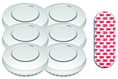 Aktion-Jeising GS559A 6er Set Funkrauchmelder - Hitzemelder/Brandmelder / EN14604:2005/AC-2008 mit Magnetpad