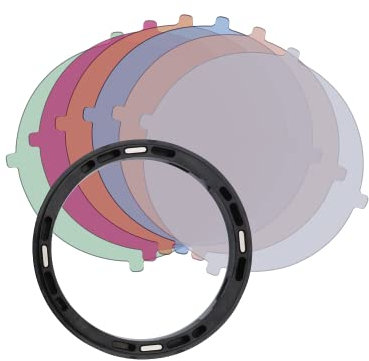 Zubehör-Set für Blitzgerät HS Freeze 1S I Farbfolien I Blitzgerät I Blitzschuh I Aufsatz-Set