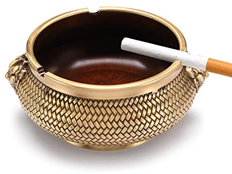 HEGZA Cendrier Cendrier en cuivre for Usage intérieur ou extérieur Cigarettes de Plateaux et Fumer à la Maison Décoration de Bureau fumé cendrier cendré Porte-Cendres pour Fumeurs