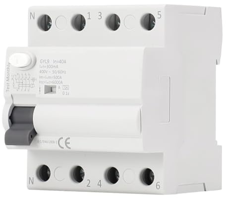 Diferencial Superinmunizado Trifásico 4P (3P+N) 40A 300mA y 6kA. Clase A SI. Interruptor Diferencial RCCB Super Inmunizado. Disyuntor RCCB 4P 40A 300mA