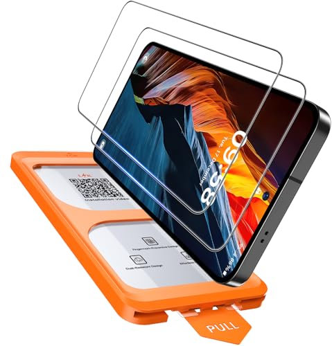 LϟK Protector de Pantalla para Samsung Galaxy S25, 2 Pack Película de Vidrio Templado + Marco de Instalación Antipolvo [Doble Protección] Película HD sensible al tacto sin burbujas