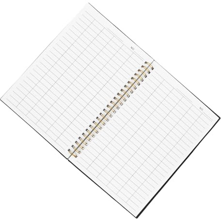 Mipcase Quaderno Gestione Finanziaria e Registrazione Inventario con Copertina in Pp Nero Contabilità Carta a Righe Orizzontali per Ufficio e Magazzino