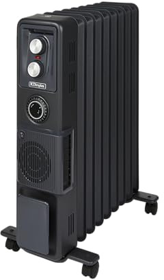 Dimplex ECR24TiFB ECR Oil Free 2.4KW Oil-Free Radiator with Turbo Fan, Fast Heating - BLACK​