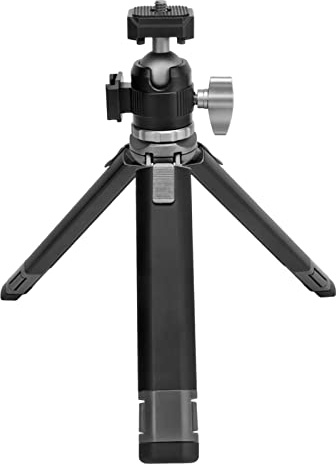 Gugxiom Trépied de Bureau 2 étages Télescopique Caméra avec Port à Chaussures Froides Rotation à 360 Degrés pour la Pince Téléphonique/Projecteur de Caméra de Porte-cicat