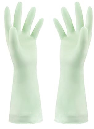 LIYJTK Guanti per lavare i piatti Guanti per lavare i piatti riutilizzabili in PVC per la pulizia della casa