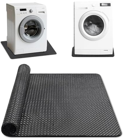 BOYIFEIJIE Tappetino Antivibrazione, in Silicone, 60 x 60 cm, Antiscivolo su Entrambi i lati, per Lavatrice, Frigorifero e Asciugatrice, Facile da Pulire e Riutilizzabile
